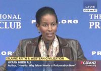 Ayaan Hirsi Ali speaking at the National Press Club
